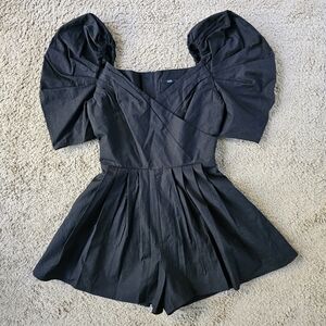 C/MEO Collective Black Puff Sleeve Romper